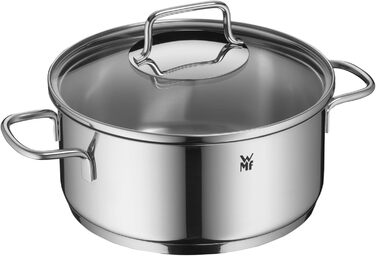 Набір каструль WMF Astoria 6 шт. для індукції, з кришками, полірована нержавіюча сталь Cromargan, без покриття