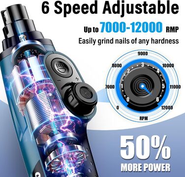 Шліфувальник кігтів для собак Casfuy Smarter Krallenschleifer – 6 режимів, LED-підсвітка, тихий, акумуляторний, для собак та котів