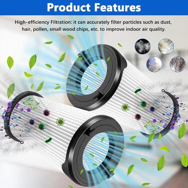 Замінні фільтри для пилососів AEG CX7, QX8 (8 шт.) - HEPA, з щіткою для чищення