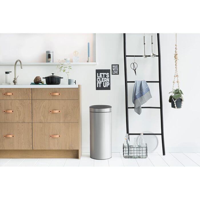 Сміттєве відро Brabantia Touch Bin New, 40 л, нержавіюча сталь, сірий металік