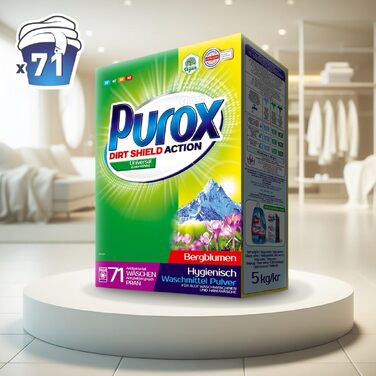 Універсальний пральний порошок PUROX для всіх видів тканин, 5 кг (71 прання)