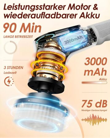 Електрична щітка для прибирання 8-в-1 з набором насадок, для ванної, кухні, авто, підлоги (червона)