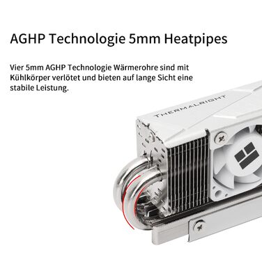 SSD накопичувач TR HR10 2280 PRO з радіатором охолодження, двосторонній, 4 теплові трубки, PWM вентилятор, термопаста для ПК та комп'ютера