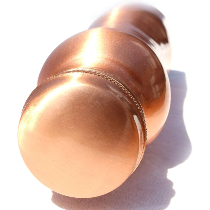 Copper water bottle with diamond cut design, leak-proof, Ayurvedic drinking vessel, copper vessel for sports, gym, outdoors, yoga (Design 3)