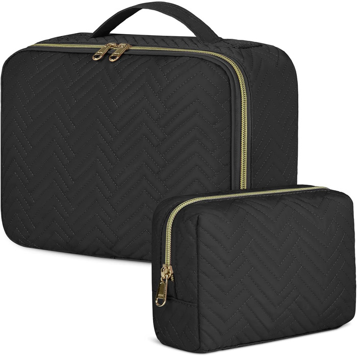 Косметичка-органайзер для косметики та аксесуарів IGOLUMON, 2 шт., чорна, для подорожей