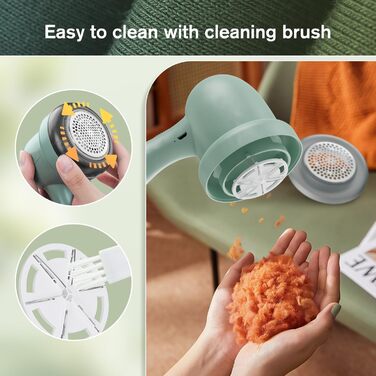 Електричний видалення ворсу для одягу та дому: USB-зарядка, 6-клинковий набір, для одягу, меблів, килимів