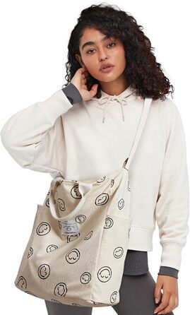 Сумка жіноча KALIDI Cord Shopper: велика сумка на плече для школи, роботи, щоденних покупок (Whitesmile)
