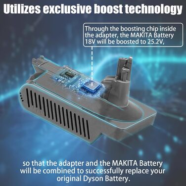 Адаптер для Makita 18V акумулятора на Dyson V7/8: перетворювач для ручних пилососів Dyson