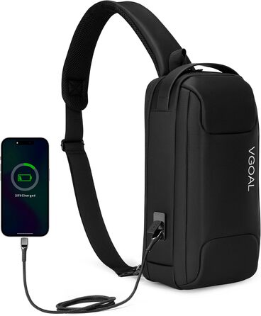 Чоловічий рюкзак VGOAL 6315-A Black – сумка-месенджер, для ноутбука