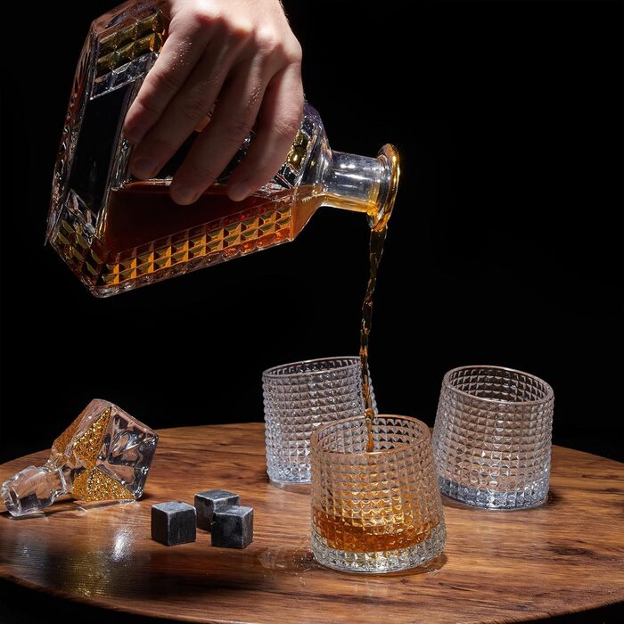 Набір склянок для віскі Relaxdays, 12 шт, 3 дизайни, 150 мл, Tumbler, склянки-похитувачі, прозорі