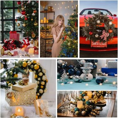 Набір ялинкових прикрас BLAZOR, 36 шт., 4 см, пластикові кульки, червоний, золотий, срібний