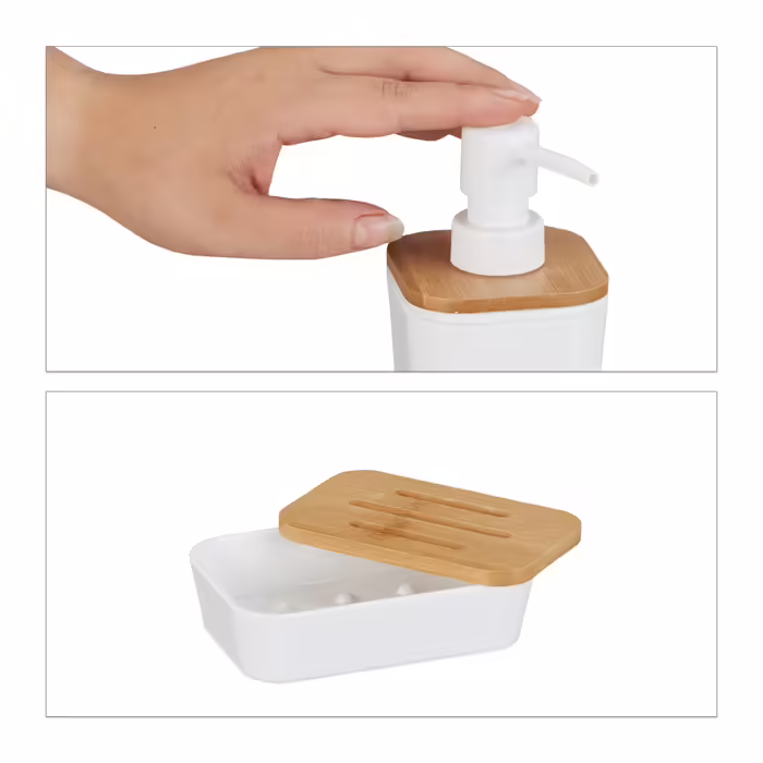 Relaxdays 4-Piece Bathroom Accessories Set