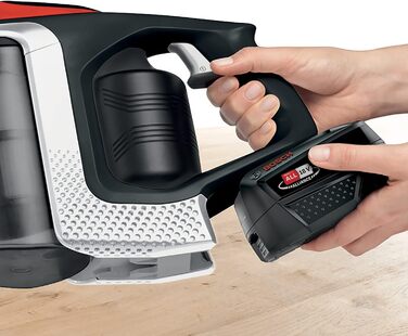 Bosch акумуляторний пилосос Unlimited ProPower Serie 8 BSS81POW1, бездротовий ручний, без мішка, гігієнічний фільтр, висока потужність всмоктування, довгий час роботи, швидка зарядка, насадка для щілин, чорний