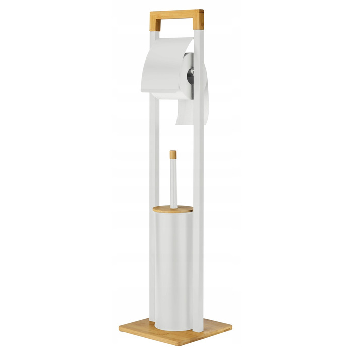 Набір для ванної кімнати DASTIN: тримач для йоржика та тримач для туалетного паперу, білий матовий