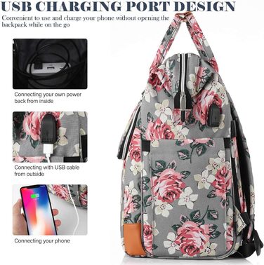 Жіночий рюкзак, шкільний рюкзак для дівчаток-підлітків, 15.6