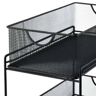 Relaxdays Kitchen Organizer with 2 Pull-Out Baskets