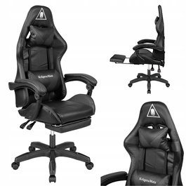 Ігрове крісло Kruger&Matz GX-150, штучна шкіра, чорне