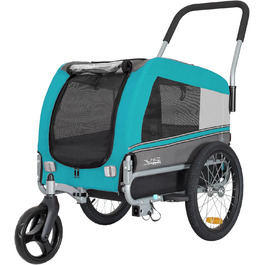 Універсальний візок-перевозник для собак Tiggo VS Pets Medium: велосипедний, буксирний, для джогінгу, блакитний