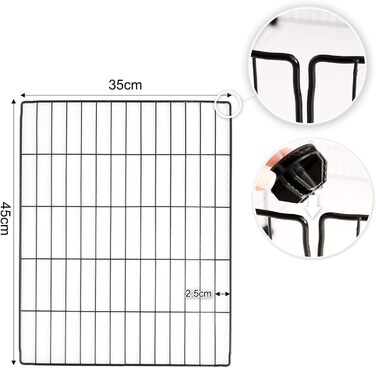 Вольєр для кроликів Lionto: міцний метал, 144x74x46 см, розширюваний, просте збирання та чистка, для дому та вулиці