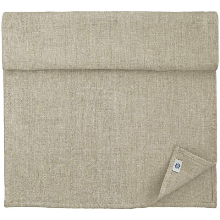 Linen & Cotton Vintage Rustic Shabby Chic Table Runner Fabric Rustico - 100% Linen, Beige Natural (44 x 270 cm) Table Band Runner Tablecloths for House Country Home Cottage Home Kitchen Living Room Decoration