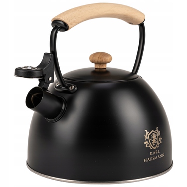 Класичний сталевий чайник Karl Hausmann, 2,5 л, бежевий з чорним