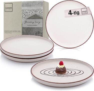 Набір тарілок/мисок Sänger Steingut 4 шт. (фіолетовий), 700 мл, для мюслі, десертів, мийок в посудомийній машині