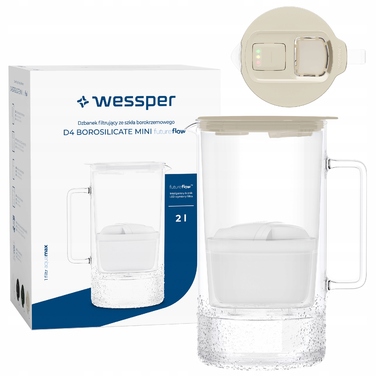 Скляний фільтр-кувшин Wessper D4 BOROSILICATE MINI FF BG з фільтром