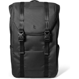 tomtoc Laptop Backpack for Women and Men, Vintage Daypack Daypack Casual Backpack with 22 Liters for Everyday Use, Leisure, University, School, Classic Backpacks Fits 13-15.6 inch Laptops, Black (Black)