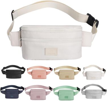Поясна сумка на пояс для жінок та чоловіків, спортивна, водонепроникна, велика, для телефону, на бігу, бежева