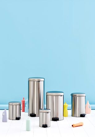 Сміттєвий відер Brabantia з педаллю та внутрішнім пластиковим відром, сталь, Matt Steel, 30 л