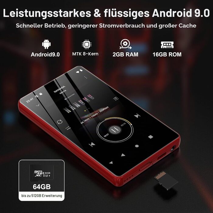 MP3 плеєр SWOFY з Bluetooth та WiFi, 4.0