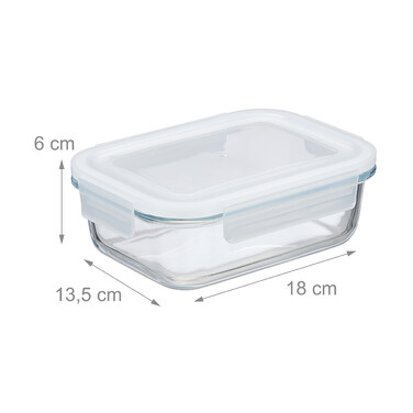 Relaxdays Glass Containers with Lids Set