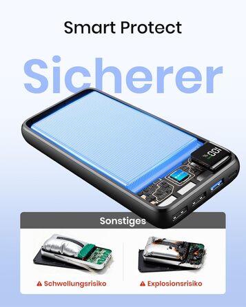 Power Bank A ADDTOP 27000mAh з швидкою зарядкою 22.5W, 4 виходи USB, PD 3.0, QC 4.0, чорний