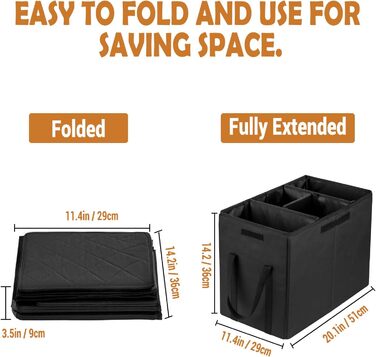 Розширювач для автокрісла для собак UNICITII, органайзер для пасажирського та заднього сидіння, чорний, L (51x29x36 см)