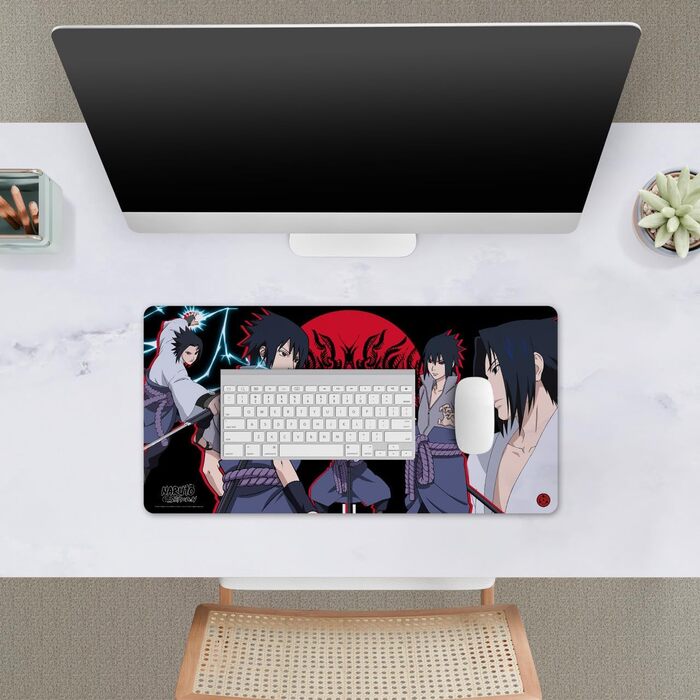 Килимок для миші та клавіатури Head Case Designs Naruto Shippuden XL (60x30 см, Саске) - ігровий, великий, аніме
