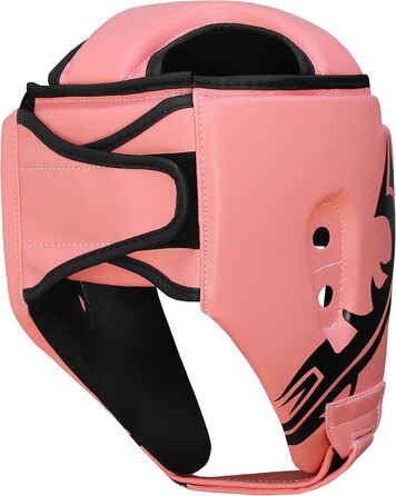 Farabi Boxing Head Guard - Martial Arts Face Protector for MMA, Muay Thai, Kickboxing, Karate, Taekwondo, BJJ - Pink, Medium