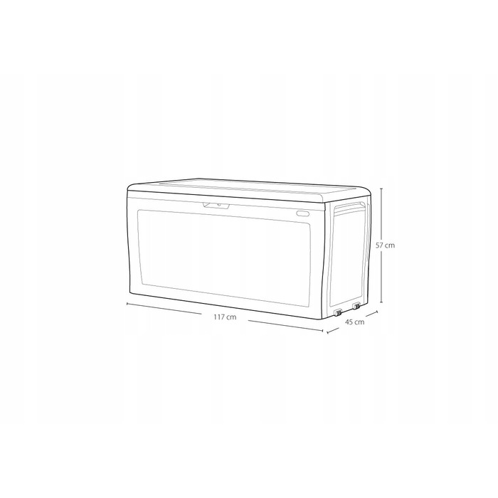 Садова скриня Keter Samoa Rattan Box 270 л, коричнева