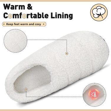 Тапочки халатні Mishansha зимові, теплий memory foam, жорстка підошва, розмір 36-47, білі