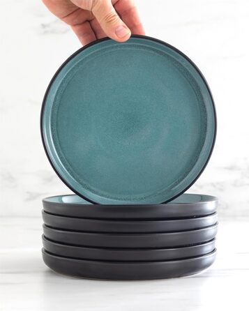 Набір посуду Steingut Ibiza 24 шт. для 6 осіб (Pure Living Petrol) - Серія Pure Living, Petrol