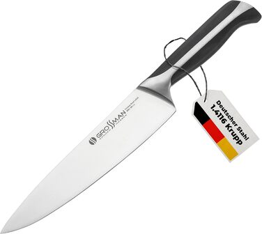 Ніж кухарський Grossman 002SH, 33 см, з нержавіючої сталі, ергономічна ручка