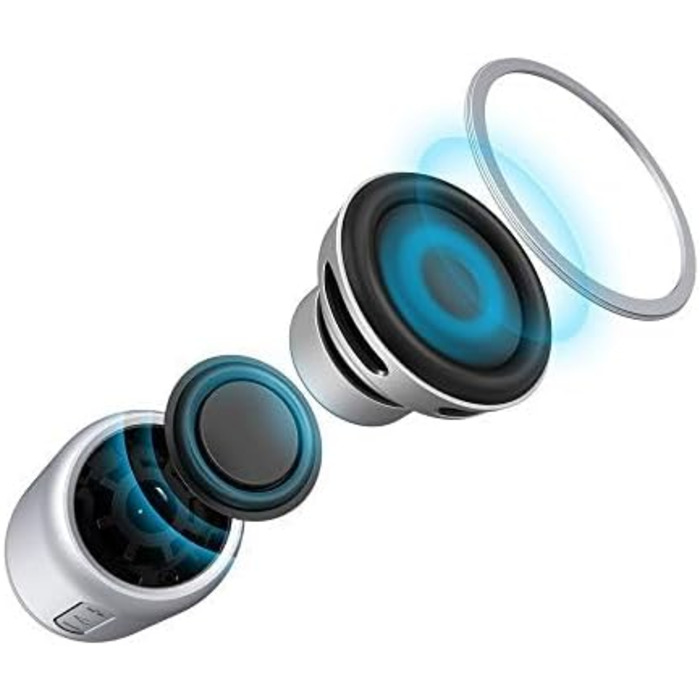 Портативна Bluetooth колонка Anker Soundcore Mini, срібна: 15 годин роботи, FM радіо, потужний бас