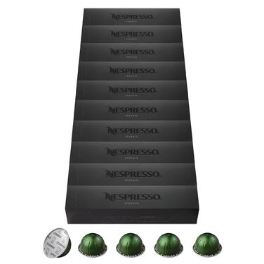 Кава Nespresso Vertuo Stormio, 100 капсул, Арабіка, темне обсмаження, 230 мл
