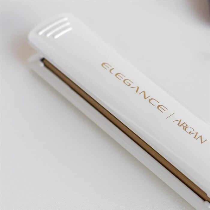 Професійний випрямляч для волосся Gama Italy Elegance Argan з олією аргана, 150-230°C, білий