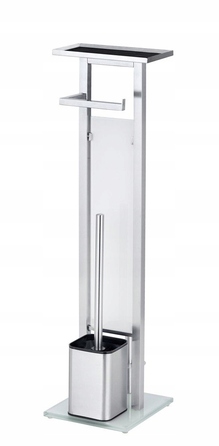 Підлоговий ершик для унітазу Wenko з металевим тримачем та контейнером