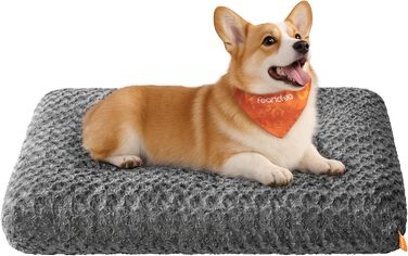 Ліжко для собак Feandrea XL, м'яка підстилка для великих собак, 110 x 73 см, сірий колір, PGW293GN01