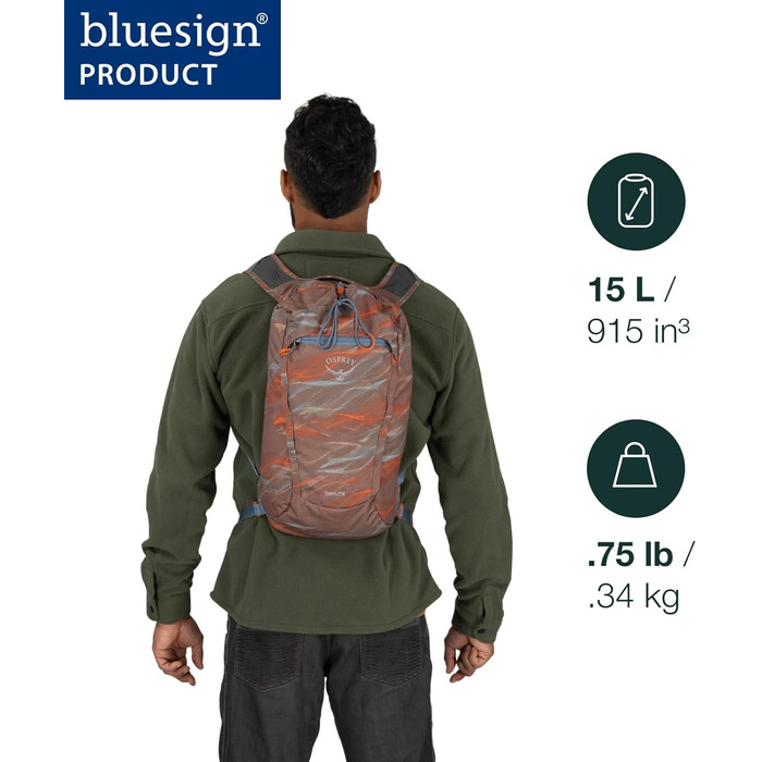 Рюкзак Osprey Daylite Cinch Pack унісекс, синій, міський, для щоденного використання