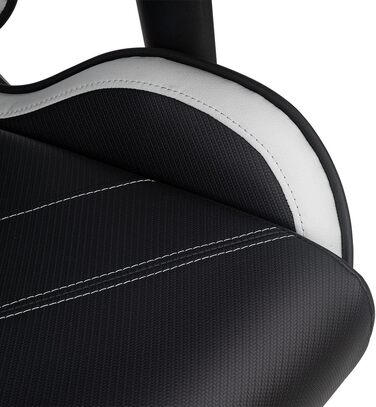 Професійне ігрове крісло DRIFT GAMING DR350 ергономічне, з 4D-підлокітниками, подушками під поперек та шию, нахил 135°, безшумні колеса, чорно-біле