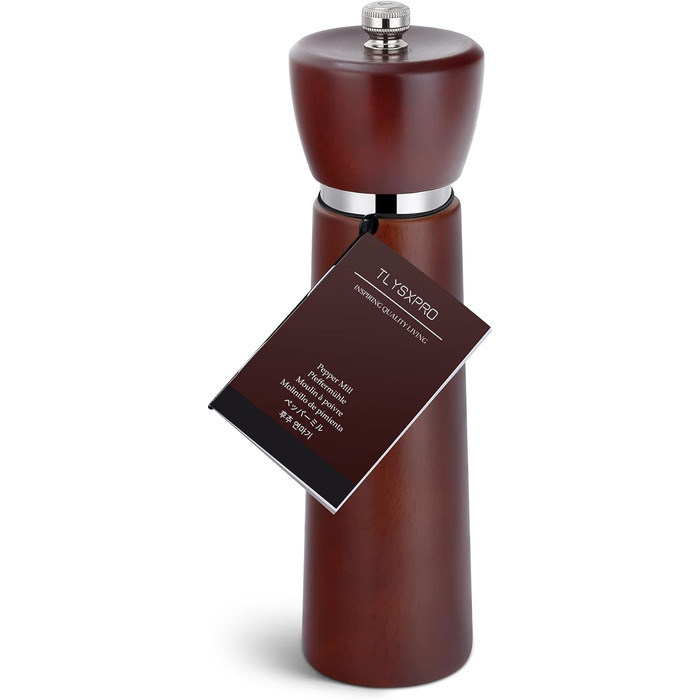 Набір з двох мельниць для солі та перцю з акації з регульованим керамічним жорном – 21 см