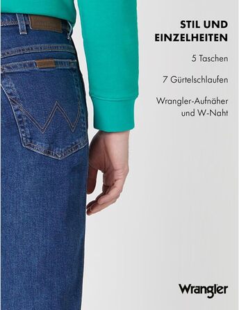 Джинси чоловічі Wrangler W10i Darkstone 42W/30L - класичний темно-синій колір