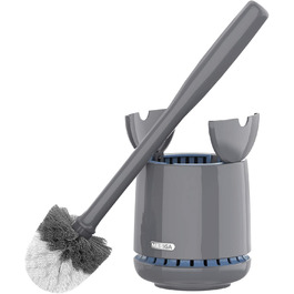 Набір для чищення унітазу Mr.Siga з тримачем та швидким висиханням, преміум-якість, сірий